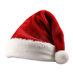 Red santa hat isolated on white background