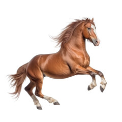 Obraz na płótnie Canvas brown horse isolated on white