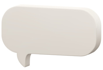 3D cute white speech bubble icons. Minimal blank Message bubbles icons. 3D Chat icon set. 3d vector illustration.