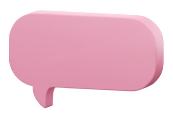 3D cute pink speech bubble icons isolated on blue pastel background. Minimal blank Message bubbles icons. 3D Chat icon set. 3d vector illustration