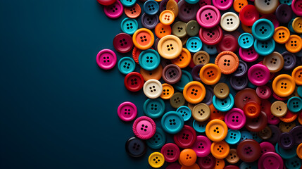 colorful buttons on a black background.