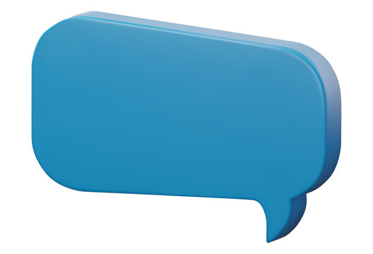 3D cute blue speech bubble icons isolated on blue pastel background. Minimal blank Message bubbles icons. 3D Chat icon set. 3d vector illustration.