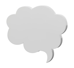 3D cute white speech bubble icons isolated on  background. Minimal blank Message bubbles icons. 3D Chat icon set. 3d vector illustration.