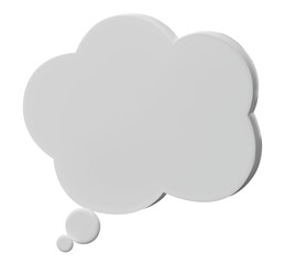 3D cute white speech bubble icons isolated on  background. Minimal blank Message bubbles icons. 3D Chat icon set. 3d vector illustration.