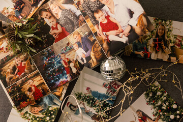 Naklejka na ściany i meble a Photobook of family. Photobook is gift. photo album next to gifts