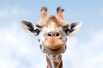 Funny cute giraffe.