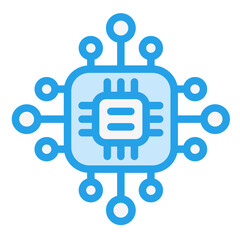 Microprocessor Vector Icon Design Illustration