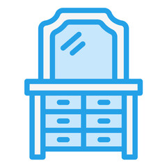 Dressing Table Vector Icon Design Illustration