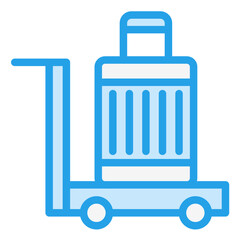Airport Cart Vector Icon Design Illustration