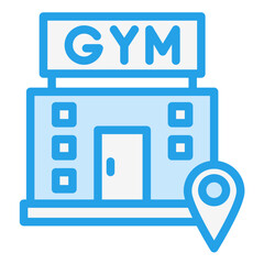 Fototapeta premium Gym Location Vector Icon Design Illustration