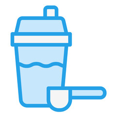 Protein Shake Vector Icon Design Illustration