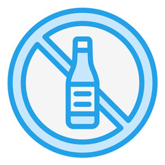 No Alcohol Vector Icon Design Illustration