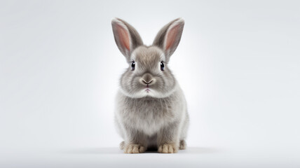 Fototapeta premium Sweet Rabbit on Isolated Background