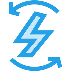 Electricity Recycling Vector Icon Design Illustration