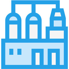 Gas Refinery Vector Icon Design Illustration