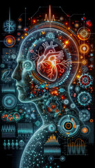 Business Social Political Technological Futuristic Person Academy Mystical Symbolism Preparation for Scientific Award Collage Wallpaper Poster Cover Certificate Digital Art Brainstorming