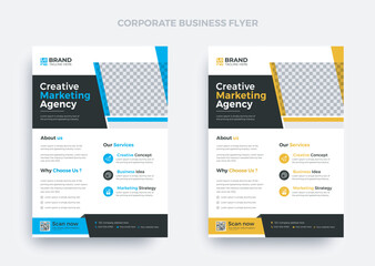 eye caching corporate minimal business flyer design