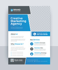 creative high quality corporate business flyer design vector template