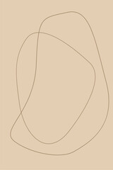 Abstract Minimalist Soft Beige Colored Doodle Poster Template Pattern background