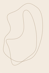 Abstract Minimalist Soft Beige Colored Doodle Poster Template Pattern background