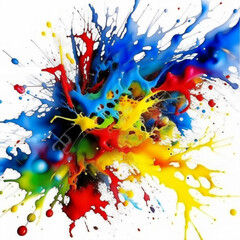 background image of paint splashes on a white background