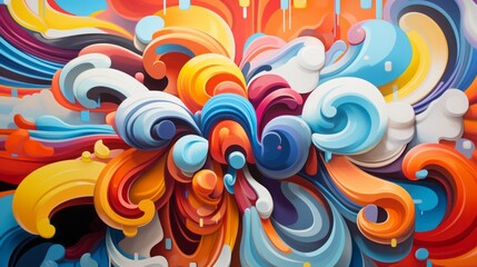 Obraz premium vibrant abstract street art piece that explores the concept of urban culture and creativity.