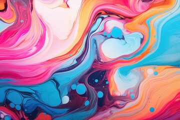 Abstract fluid art with swirling vibrant colors creating unique patterns.