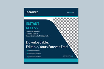 Naklejka premium social media post