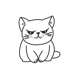 illustration of a angry cat