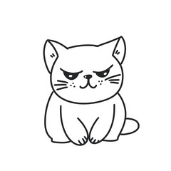 illustration of a angry cat