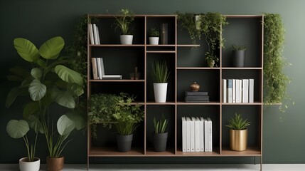 shelf with books and shelves