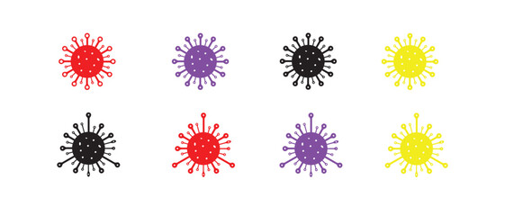 Coronavirus Bacteria Cell Icon - obrazy, fototapety, plakaty