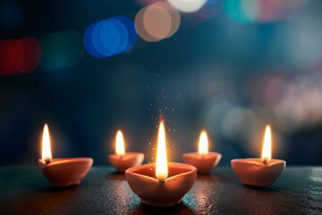 Photo indian kids celebrating diwali, deepawali, bhai dooj or rakhi or raksha bandhan with flower rangoli, gifts, diya