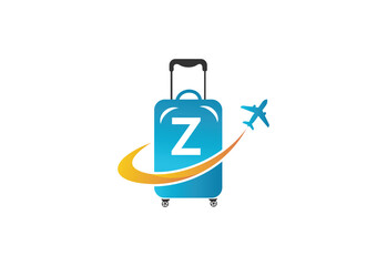 Creative Initial Letter Z Air Travel Logo Design Template.
