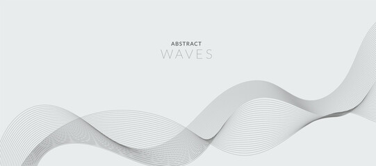 Obraz premium Modern vector background with black wavy lines.