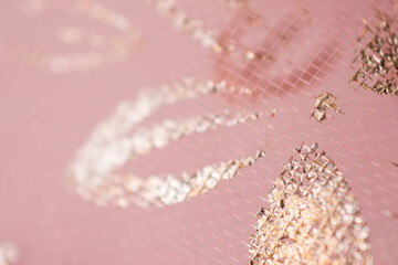 Close up of pink yield texture as background