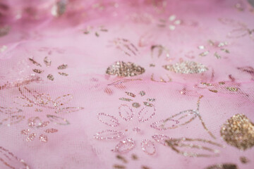 Close up of pink yield texture as background