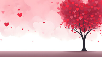 minimalistic valentines day background. Neural network generated image. Not based on any actual scene or pattern.