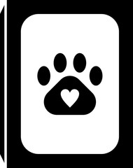 Obraz premium Vaccine card icon