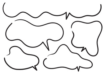 handwritten different speech bubbles concept