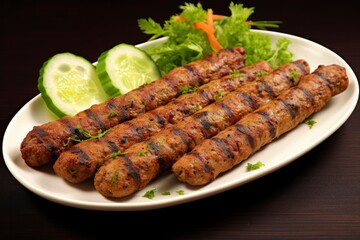 Tasty seekh kabab.