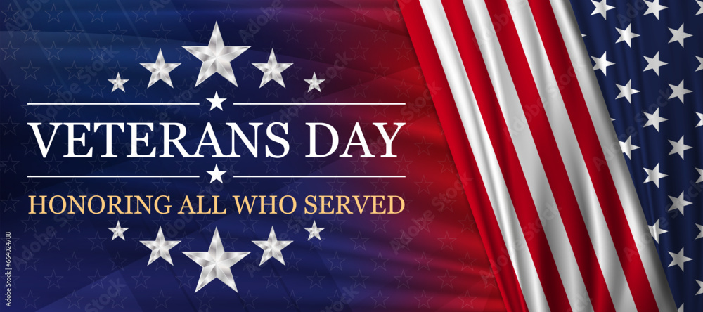 Poster veterans day background. national holiday of the usa.