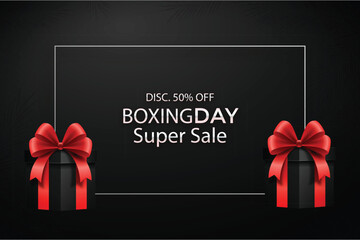 Free vector Realistic boxing day sale background