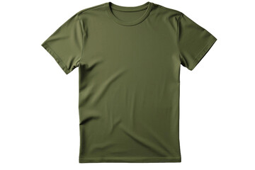 Olive Green Tee Style on a transparent background.