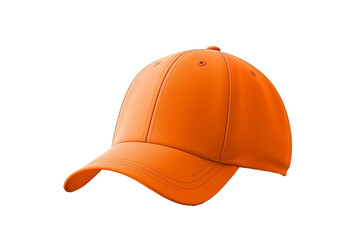 Orange Baseball Cap Style on a transparent background. - obrazy, fototapety, plakaty