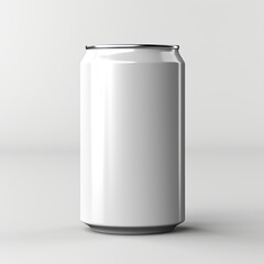 Aluminum can mockup on a white background, 3d rendering, Ai Generated