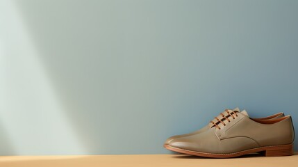 Generative AI, Shoes store aesthetic background, muted neutral colors