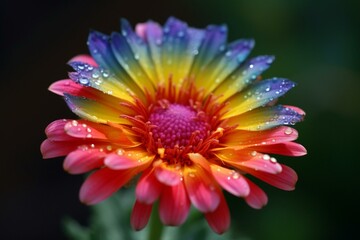 stunning multicolored flower. Generative AI