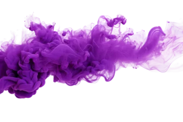 Foto op Canvas Purple Smoke Explosion on a transparent background. © Usmanify