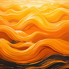 Abstract gold desert mountain waves background